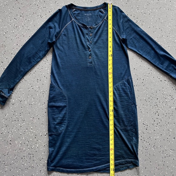 Wool& Georgia Henley Merino Wool Blend Dress Size Extra Small Wooland - Picture 11 of 11